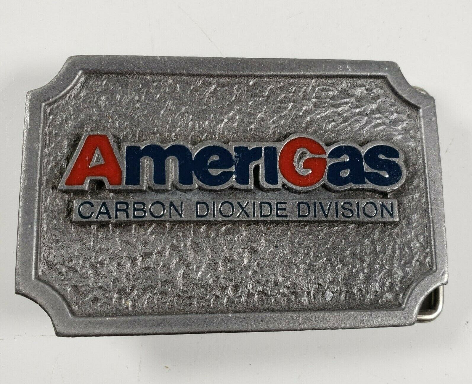 Amerigas Carbon Dioxide Division Pewter Belt Buckle Hit Line USA Oil Field 