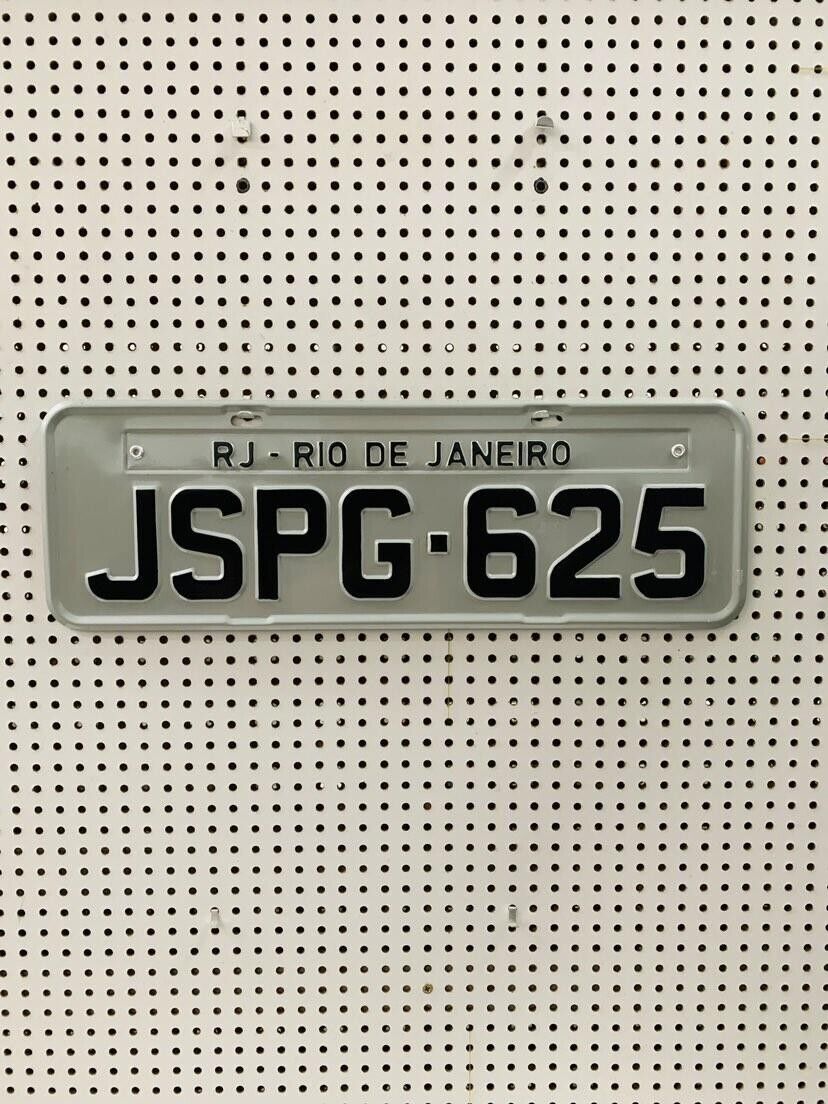 2 PIECES Personalized ALUMINUM - Real Brazil Gray License Plate - YOUR TEXT