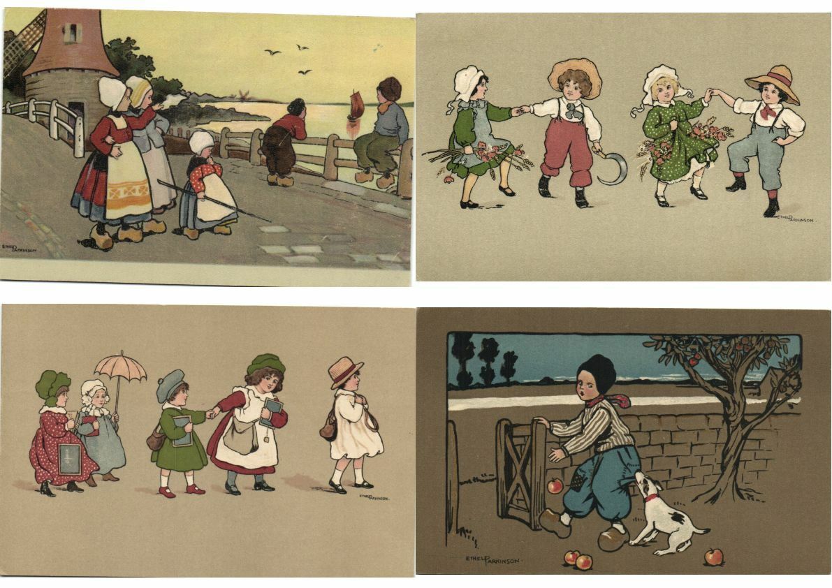 ETHEL PARKINSON ARTIST SIGNED CHILDREN 25 Vintage Postcards (L3299)