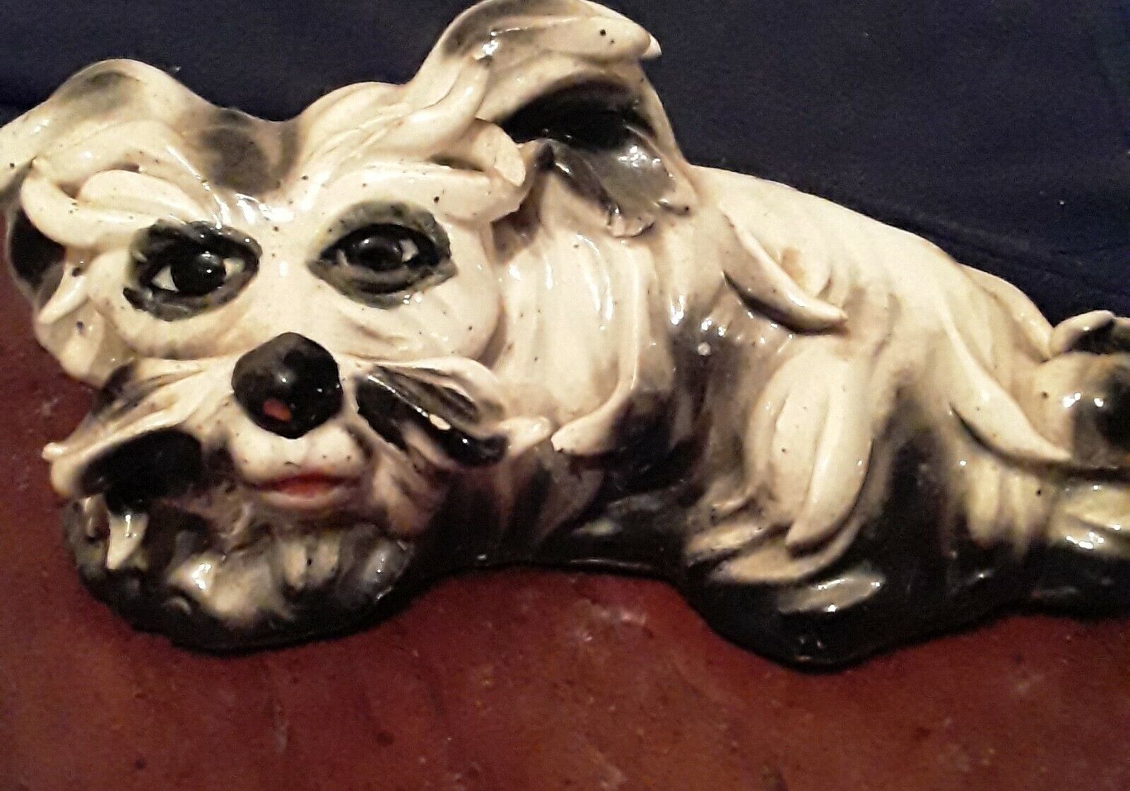 Vtg Mid Century Terrior Dog Puppy Figurine Porcelain/Ceramic Italy? Japan?