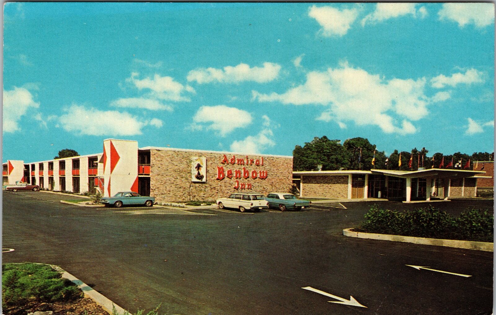 Memphis TN-Tennessee, Admiral Benbow Inn, Outside, Vintage Postcard