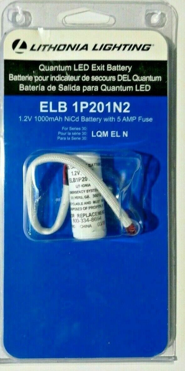 Lithonia Lighting ELB 1P201N2 Quantum 1.2-Volt Exit Sign Replacement Battery 