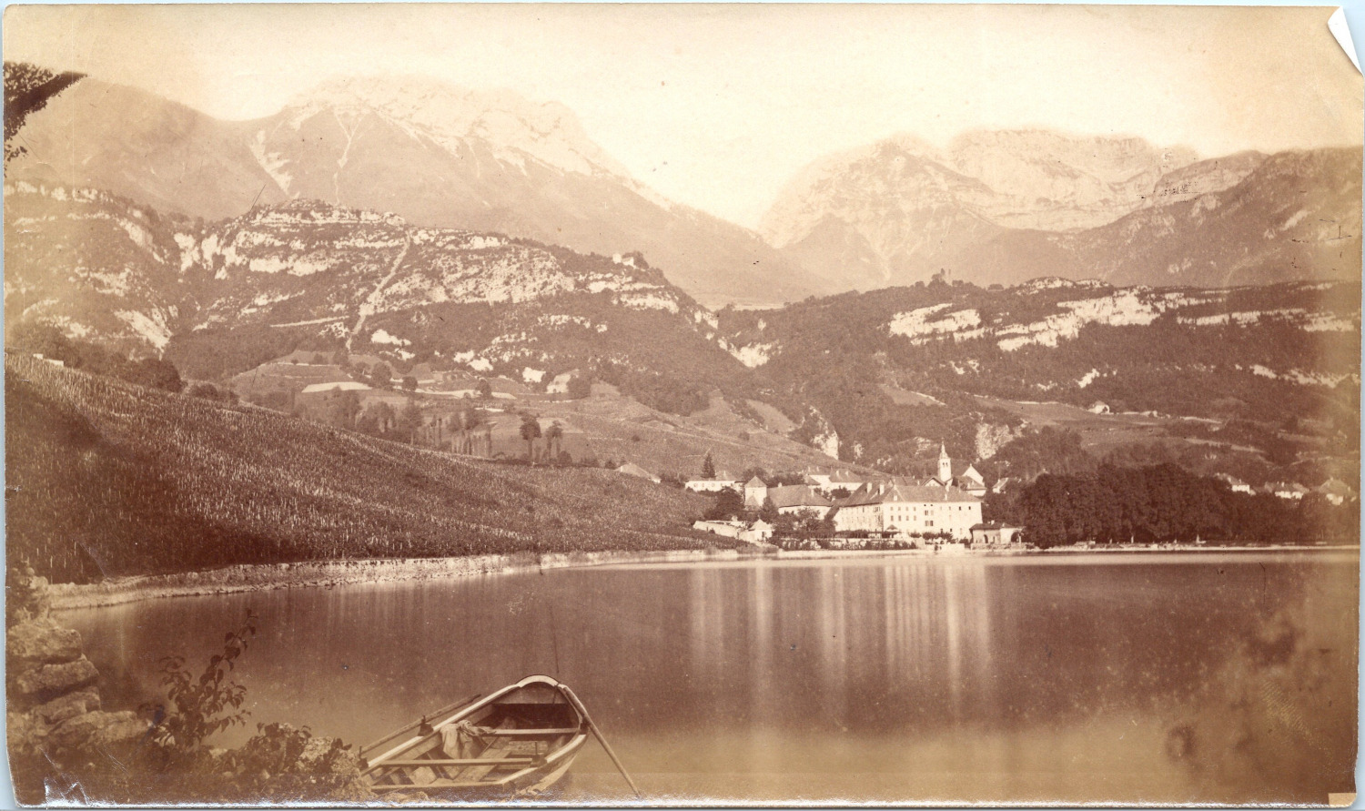 France, Lake Annecy, albumen print, circa 1880 vintage albumen print albu print print print