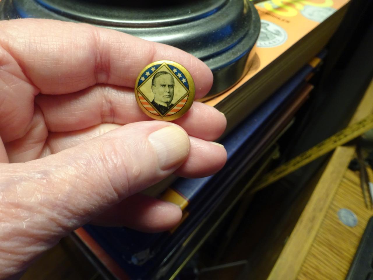 1896 President McKinley Campaign Pinback Button