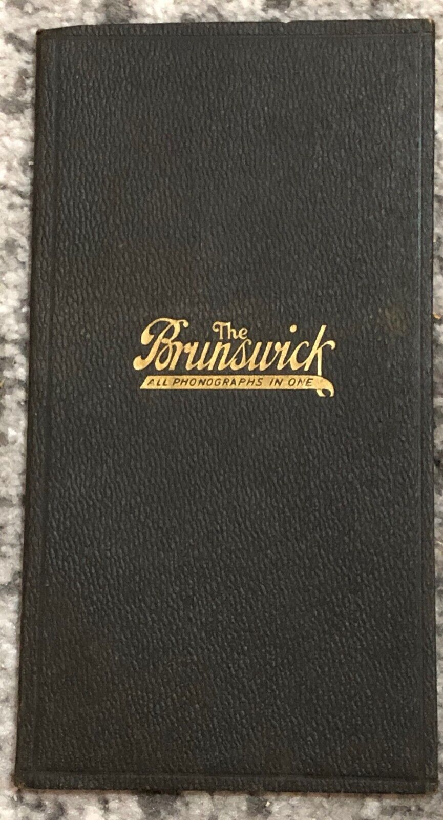 Phonograph Book Record Index Hard Bound Brunswick Antique Original 1920s Hills