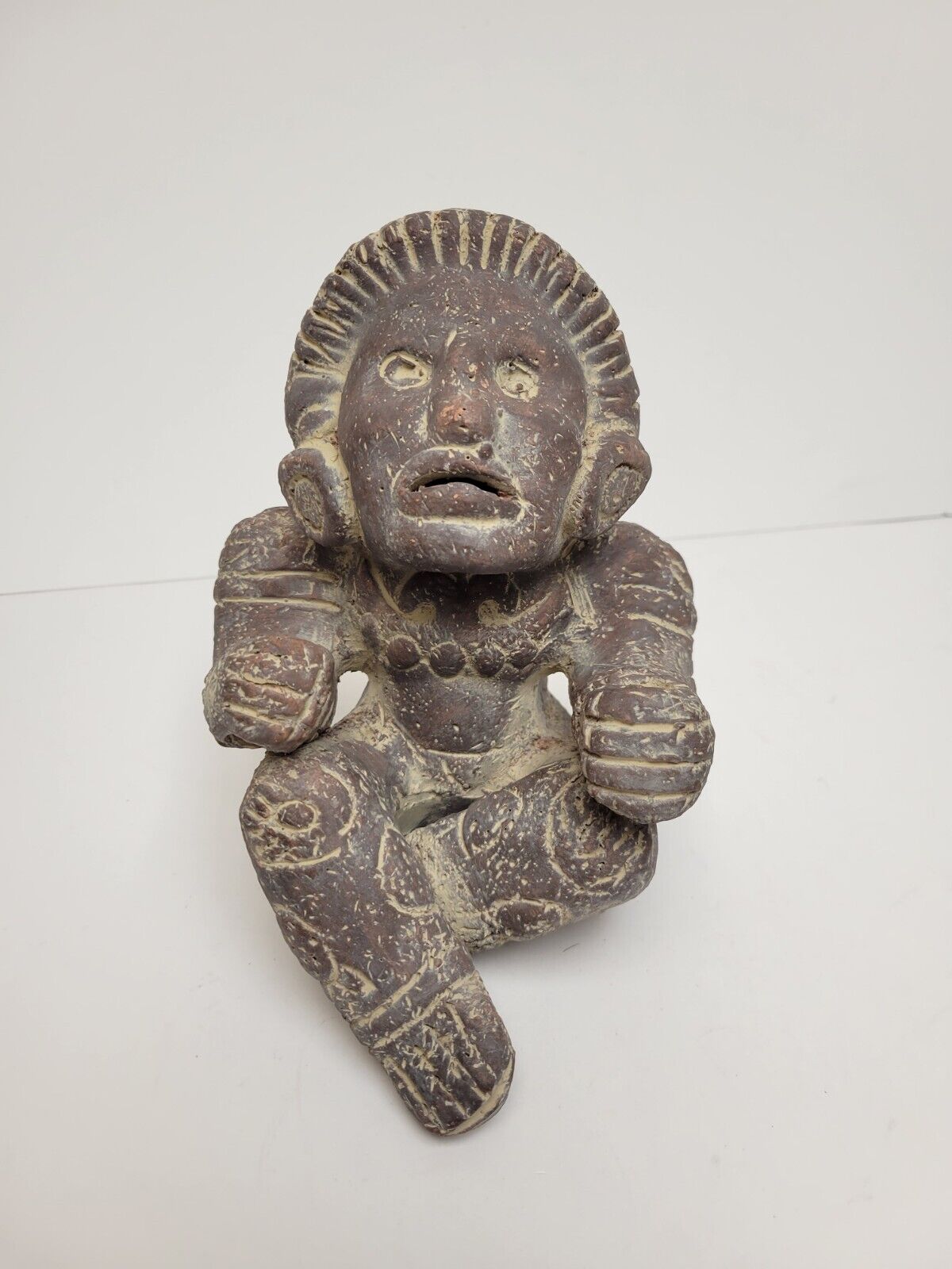 Vintage Aztec Mayan Xochipilli Statue