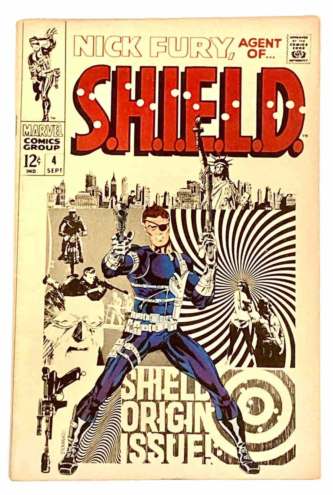 SHIELD #4 1968 8.0 VF 🔑 Iconic Cover Jim Steranko