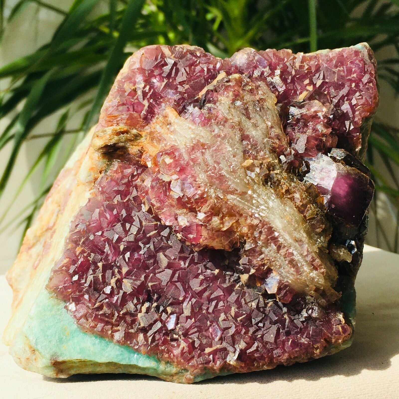2575g Natural Marvelous Purple Mica Crystal Stone Specimen With Amazonite