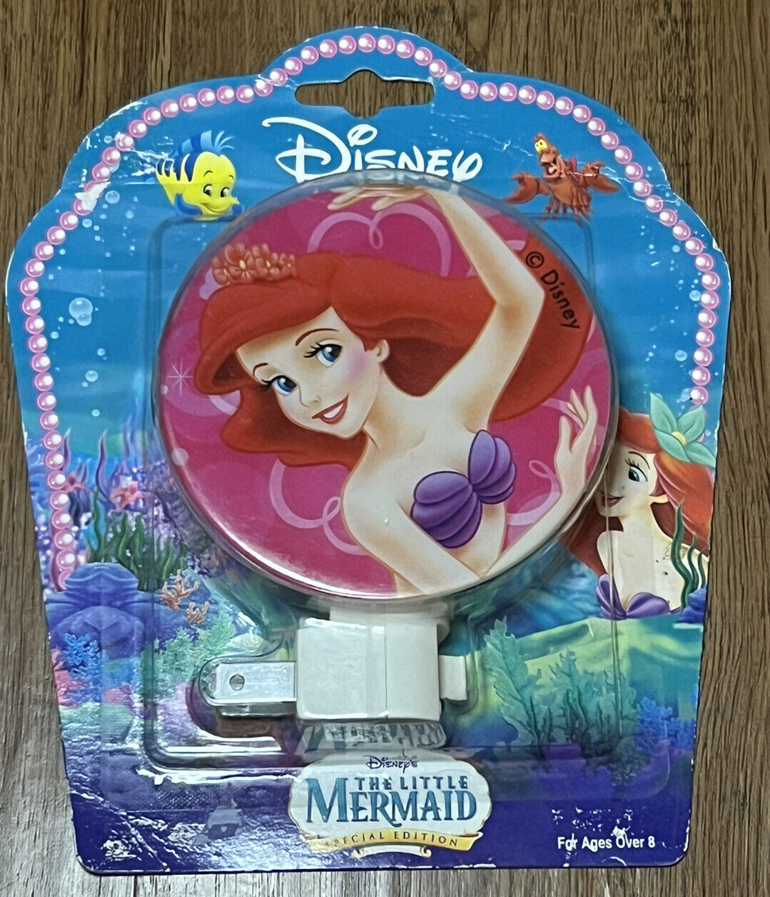 NIP Y2K Disney The Little Mermaid Special Edition Night Light W Rotary Shade