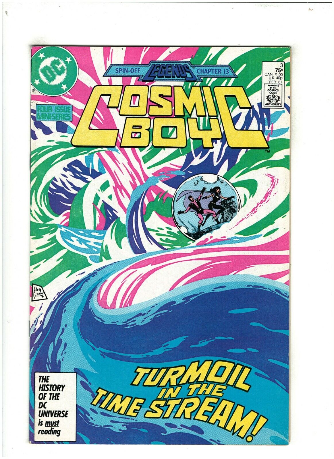 Cosmic Boy #3 FN/VF 7.0 DC Comics 1986 Legends Ch.13