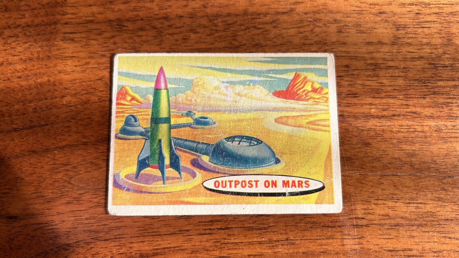 1957 Topps Space Card # 75 Martian Air Base