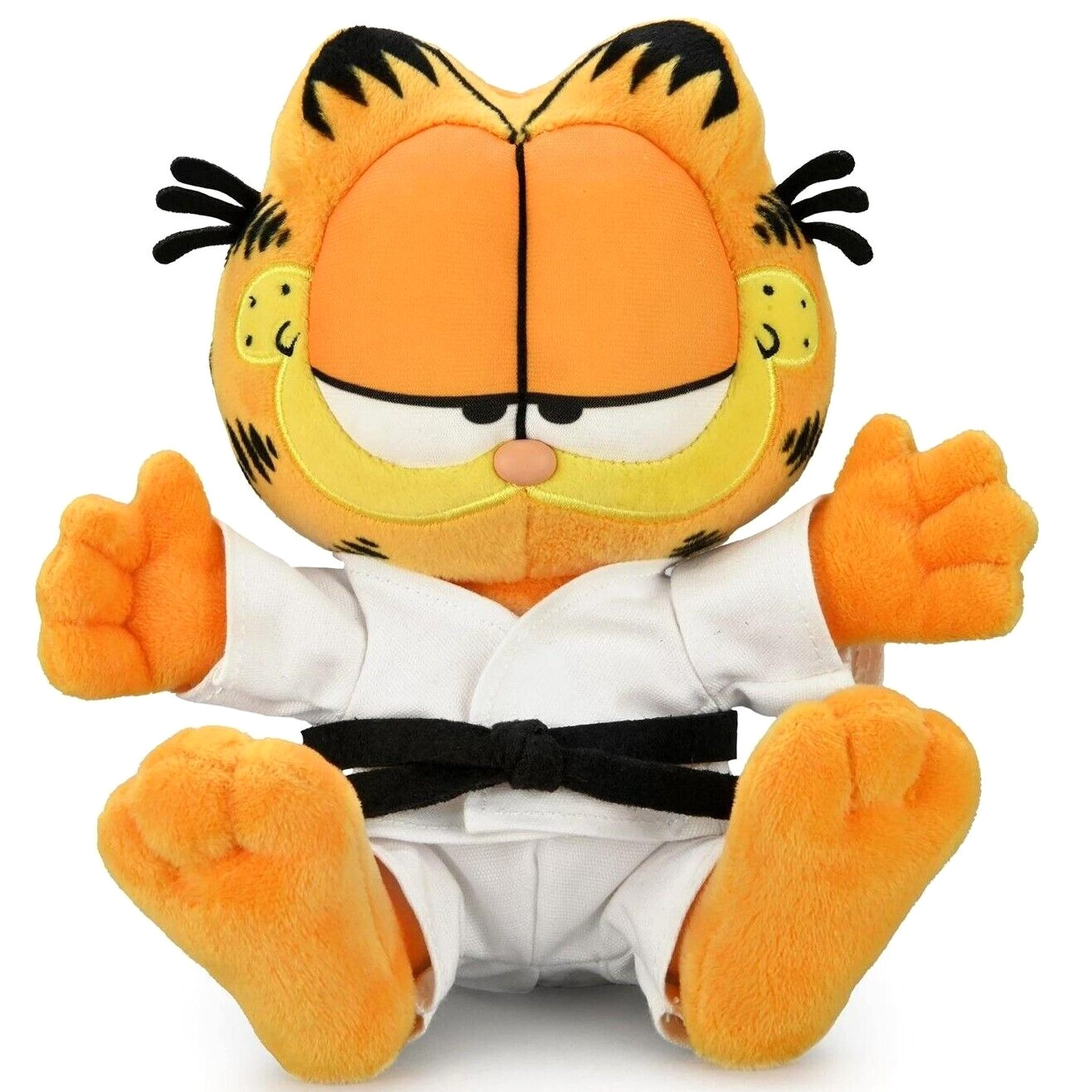 ✿ New GARFIELD Fat Tabby Cat KARATE OUTFIT Stuffed Plush Toy Dressed Plushie