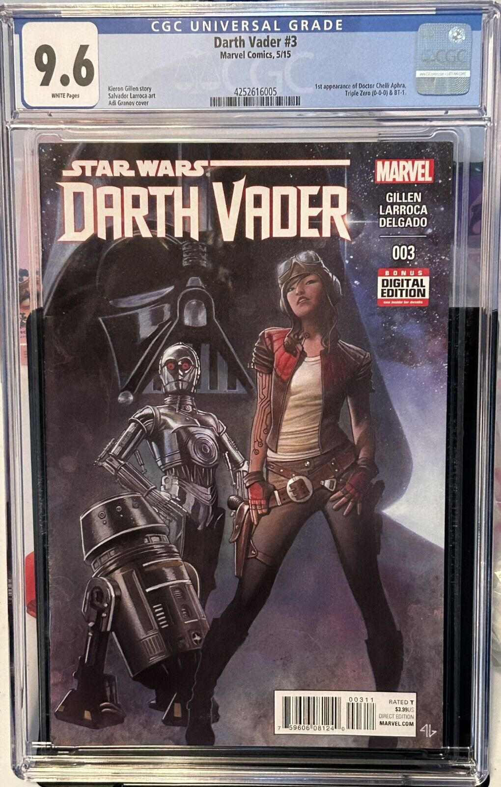 Darth Vader #3 1st print (Marvel, May 2015) CGC 9.6 1st App Doctor Aphra