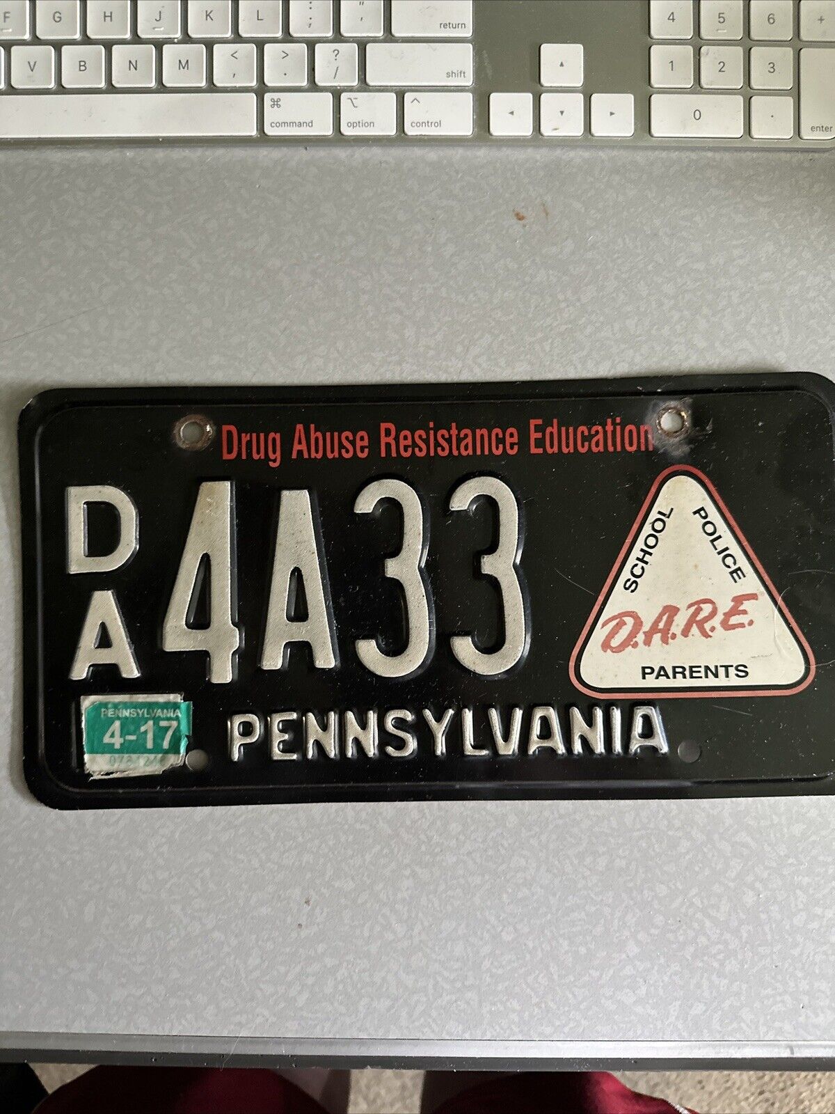 2004 Pennsylvania Drug Abuse Resistance Education License Plate PA Penna D.A.R.E