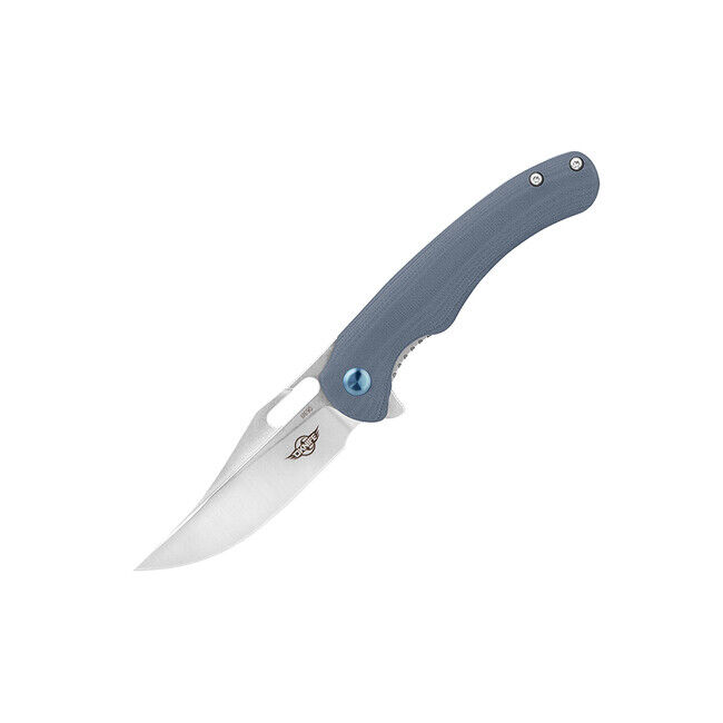 Olight Oknife Splint Folding Knife Grey G10 Handle N690 Clip Point Plain OLSPGRY