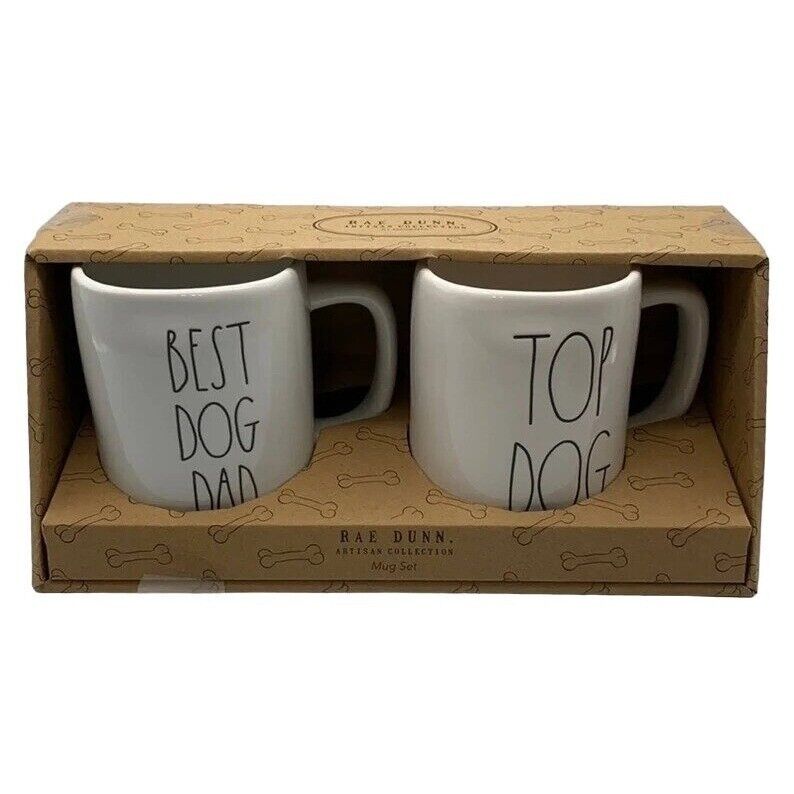 Rae Dunn Best Dog Dad and Top Dog Gift Set