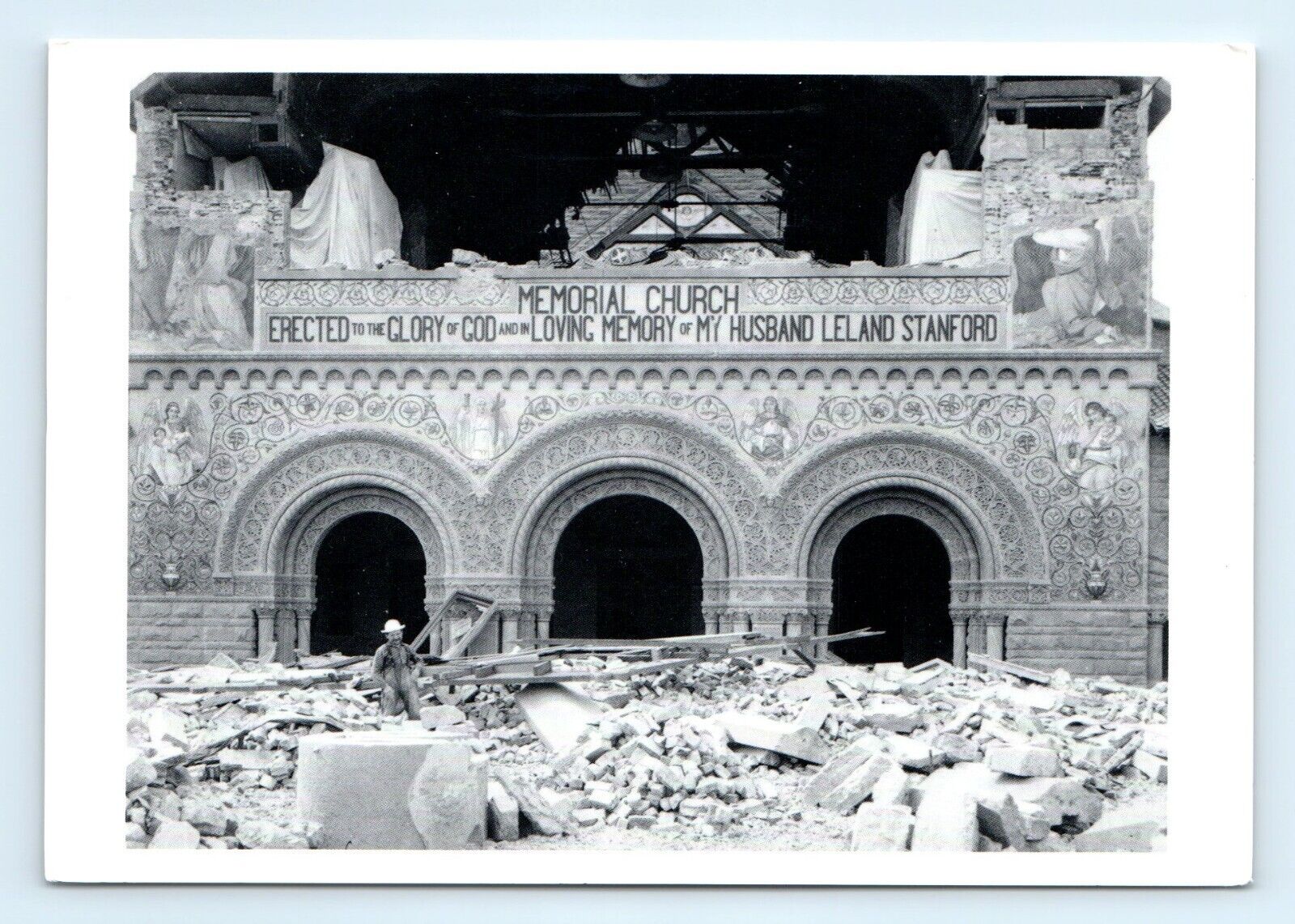 1906 Earthquake Memorial Church Stanford University CA Postcard