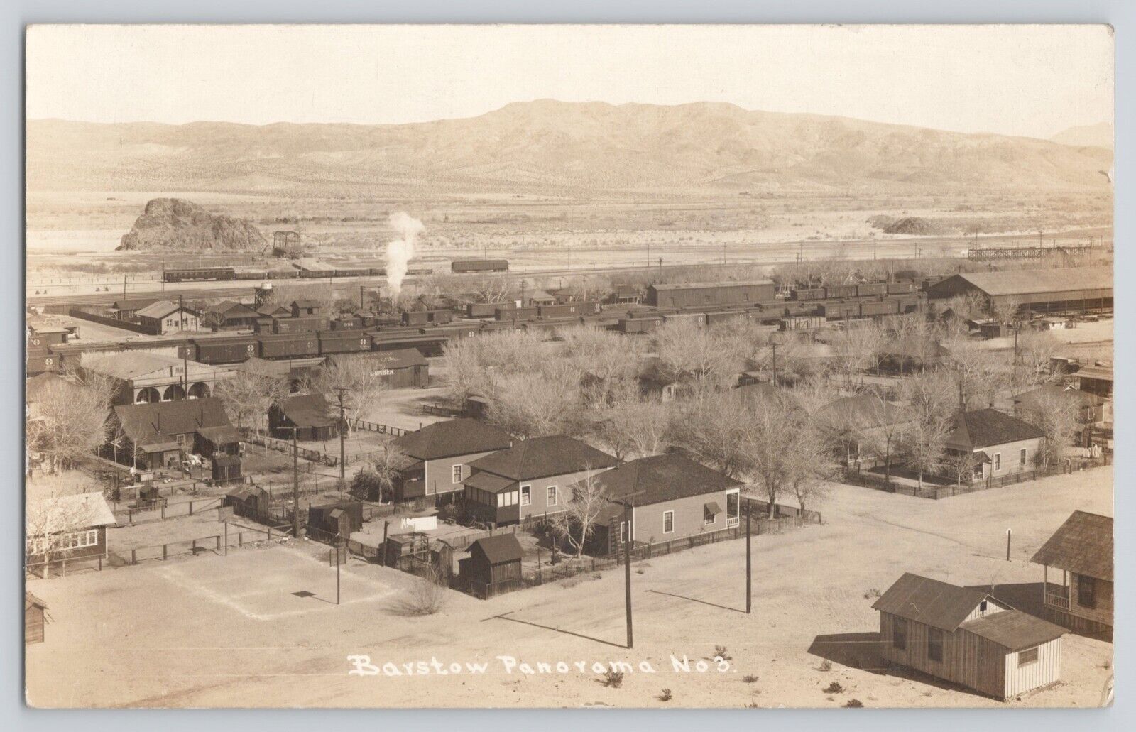 Postcard RPPC Photo California Barstow Panorama Scarce Rare Early c1910 Unposted