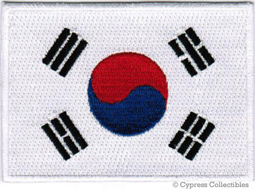 SOUTH KOREA FLAG PATCH embroidered iron-on KOREAN REPUBLIC SEOUL Taegeukgi SEOUL