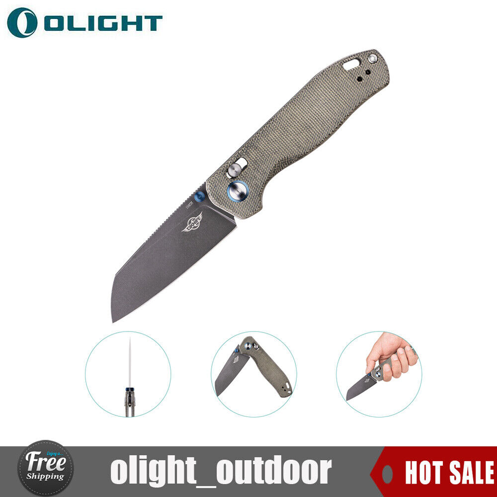 Olight Oknife Rubato 2 Small Folding Knife,Rail Lock 154CM Stainless Blade Knife