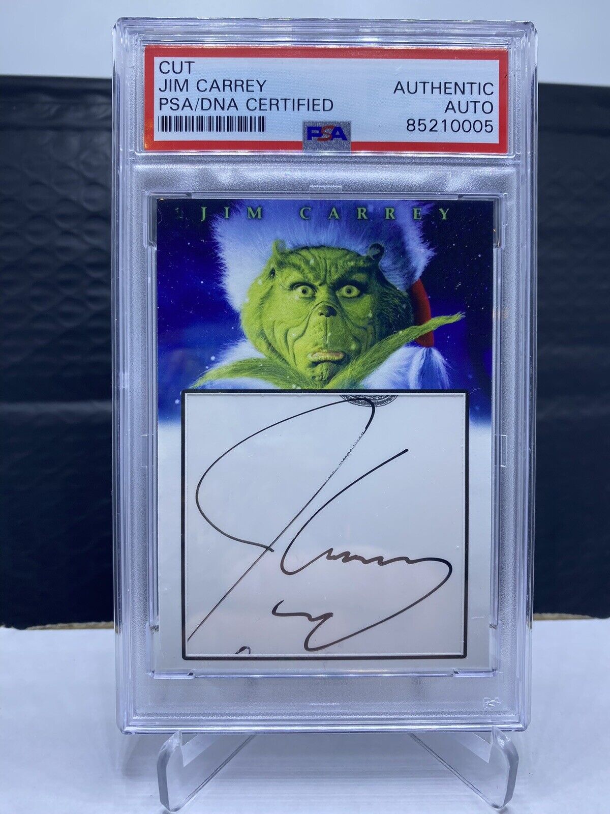 PSA PSA/DNA Custom Card Jim Carrey Cut Signature The Grinch Christmas Version 2