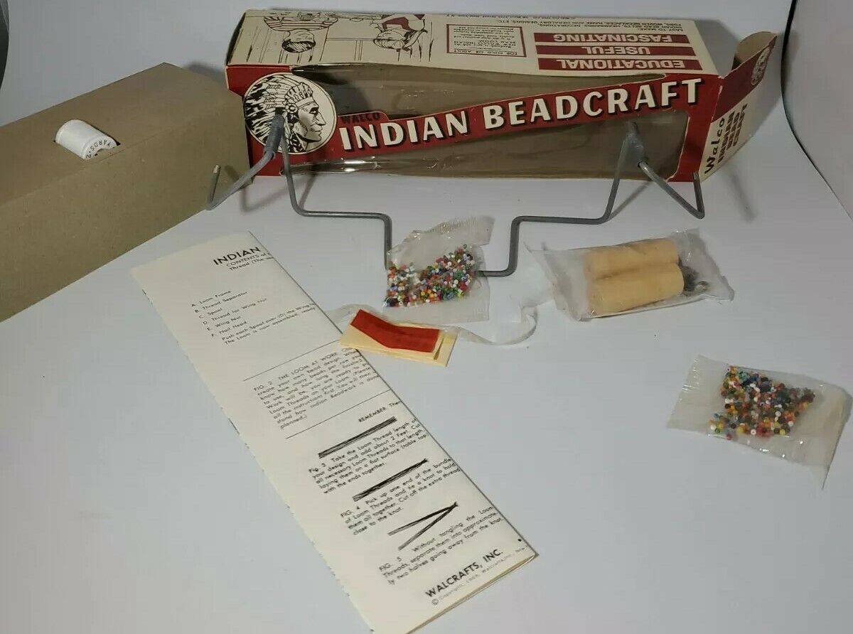 Vintage 1969 Walco Indian Beadcraft Set New Old Stock 