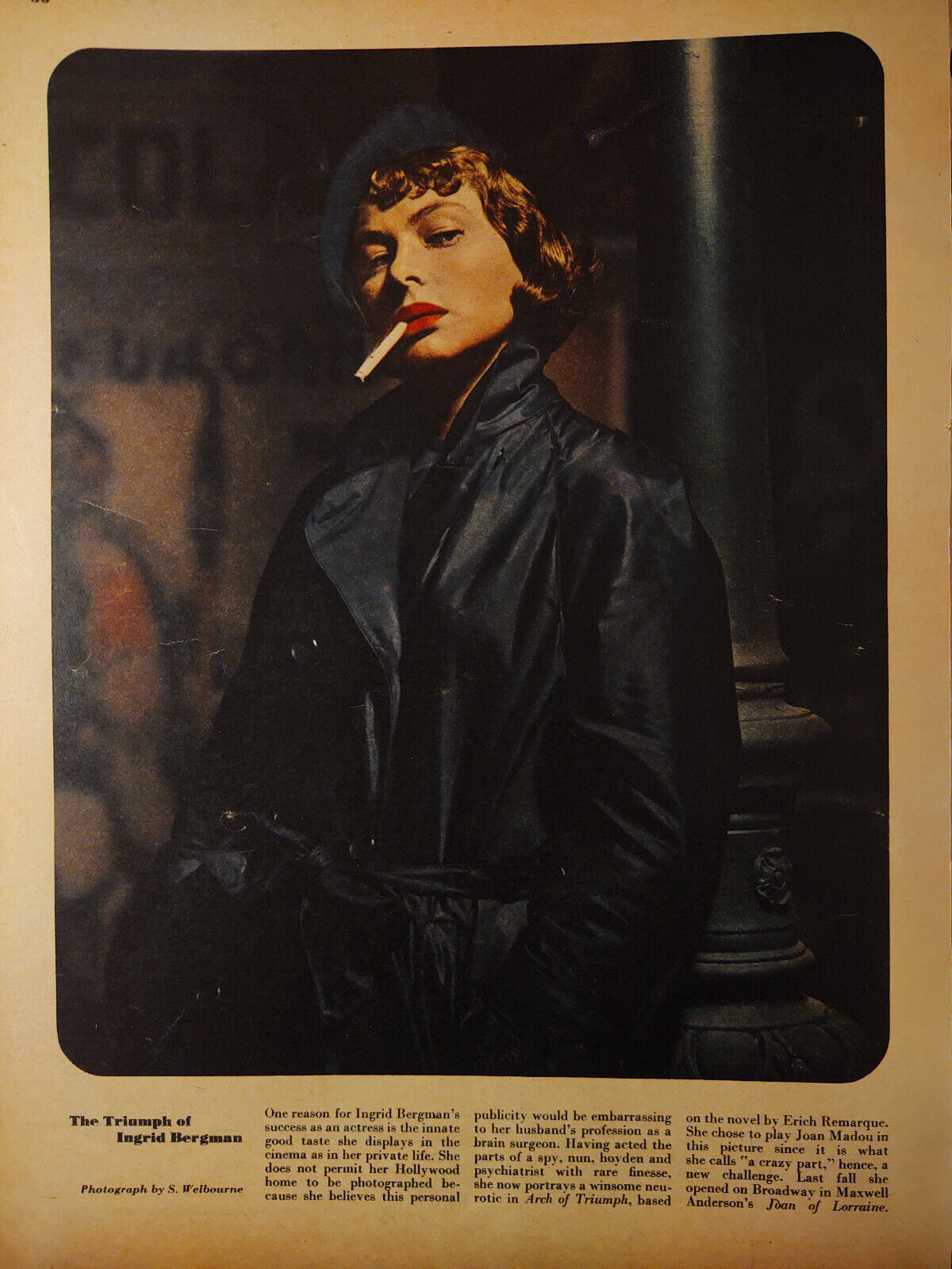 1947 Esquire Art Dinah Shore Harper Goff Ingrid Bergman