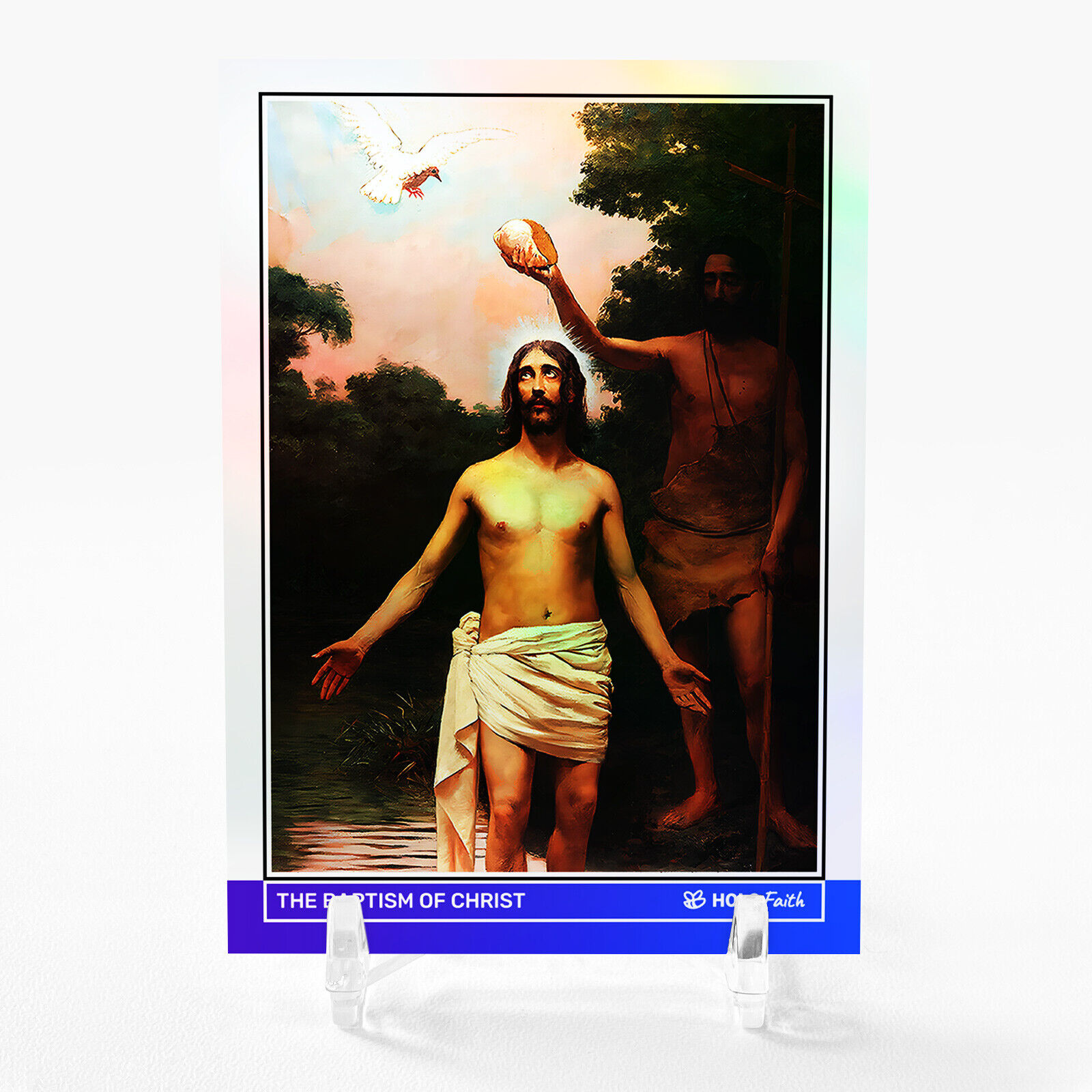 THE BAPTISM OF CHRIST Holographic Card 2024 GleeBeeCo Holo Faith (Jesus) #THJS