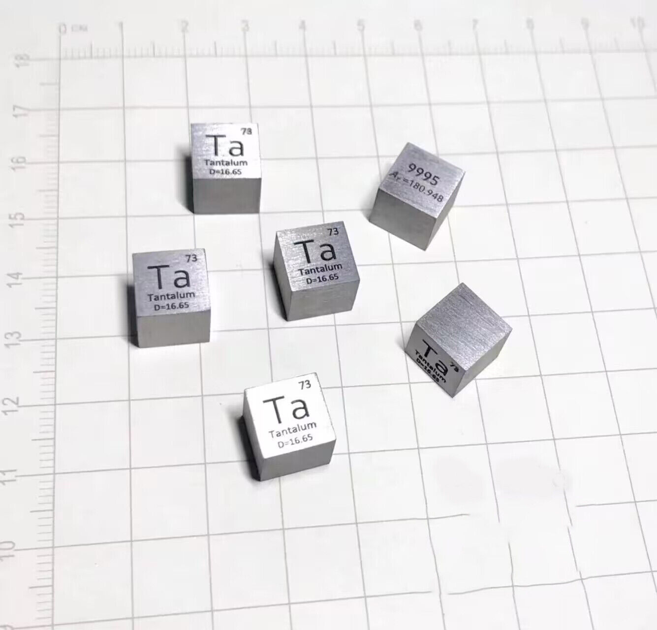 Tantalum Metal 10mm Cube 16.6grams 99.95% with COA Element Ta Specimen
