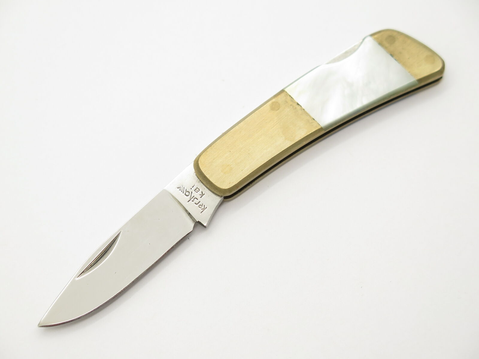 Vtg Kershaw Kai 5300 Seki Japan Gentleman NS Pearl Folding Lockback Pocket Knife