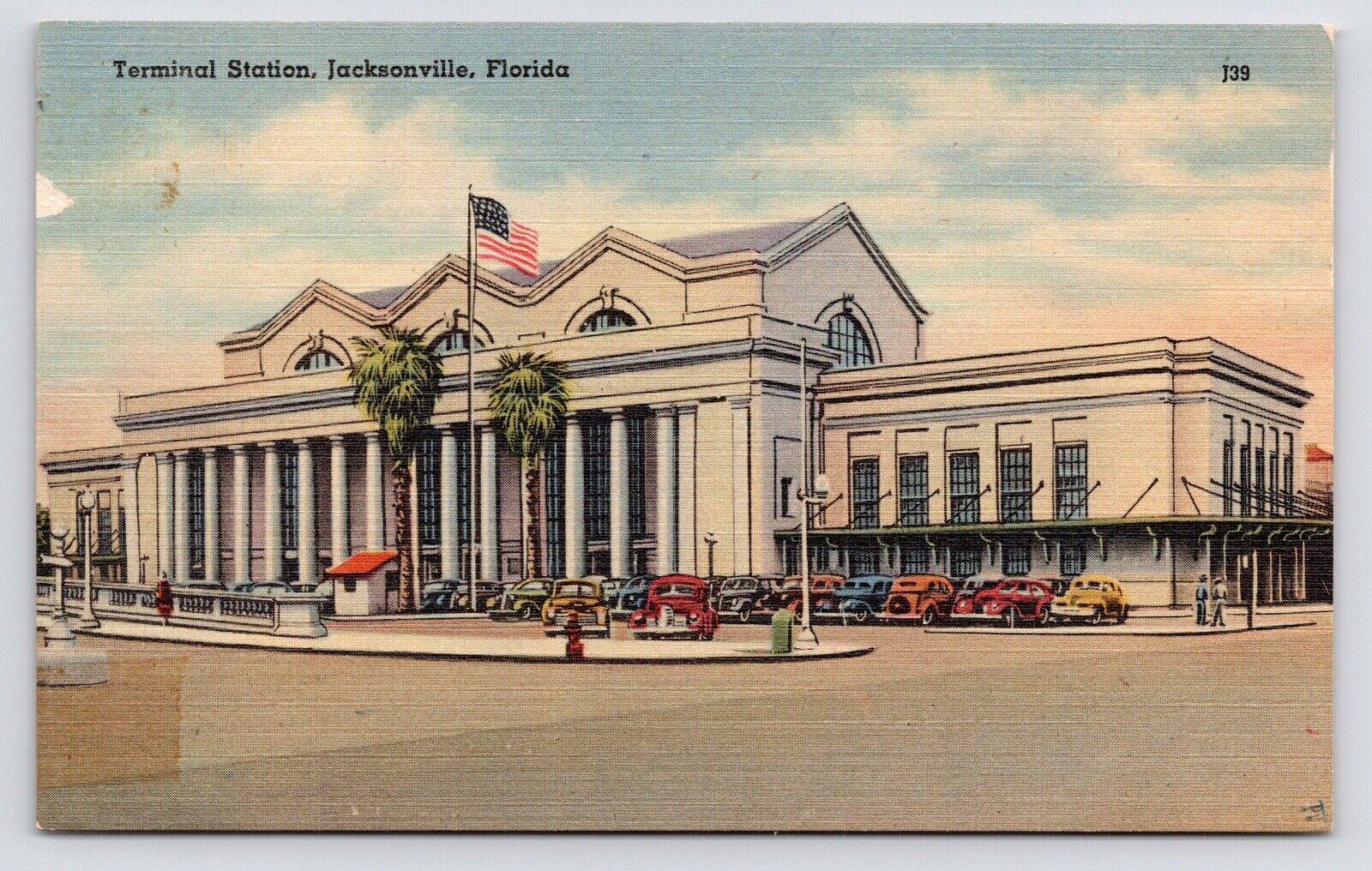 c1930s Terminal Staton Train Depot Railroad RR Jacksonville Florida FL Postcard