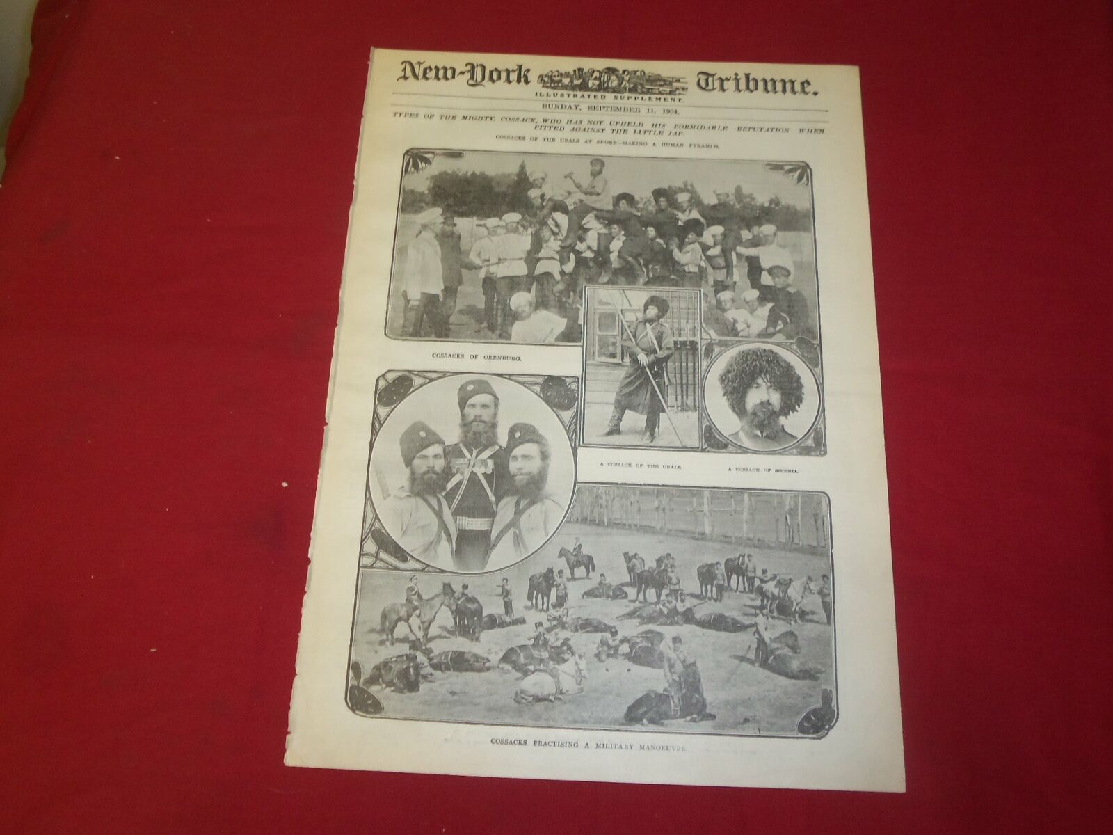 1904 SEP 11 NEW YORK TRIBUNE ILLUSTRATED SUPPLEMENT NEWSPAPER -COSSACKS- NP 3670