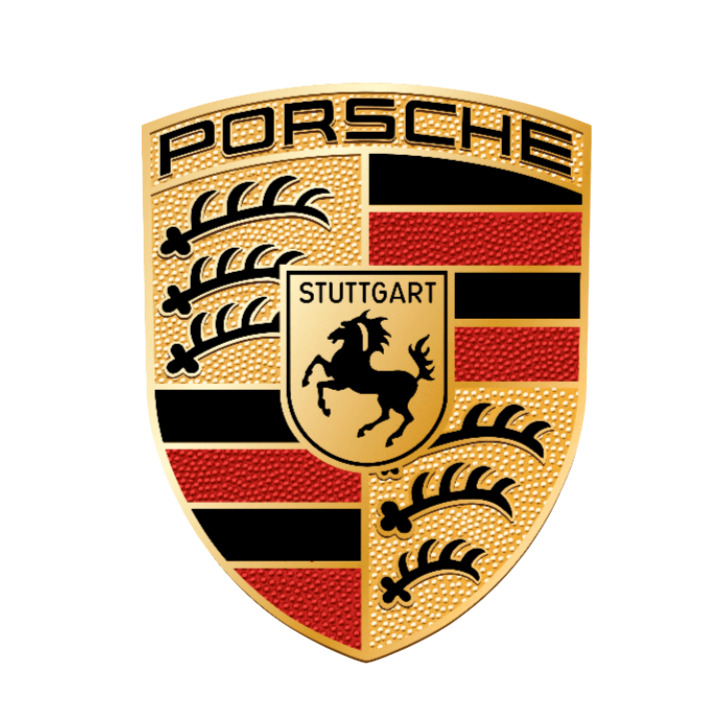 Porsche Logo Die Cut Glossy Fridge Magnet