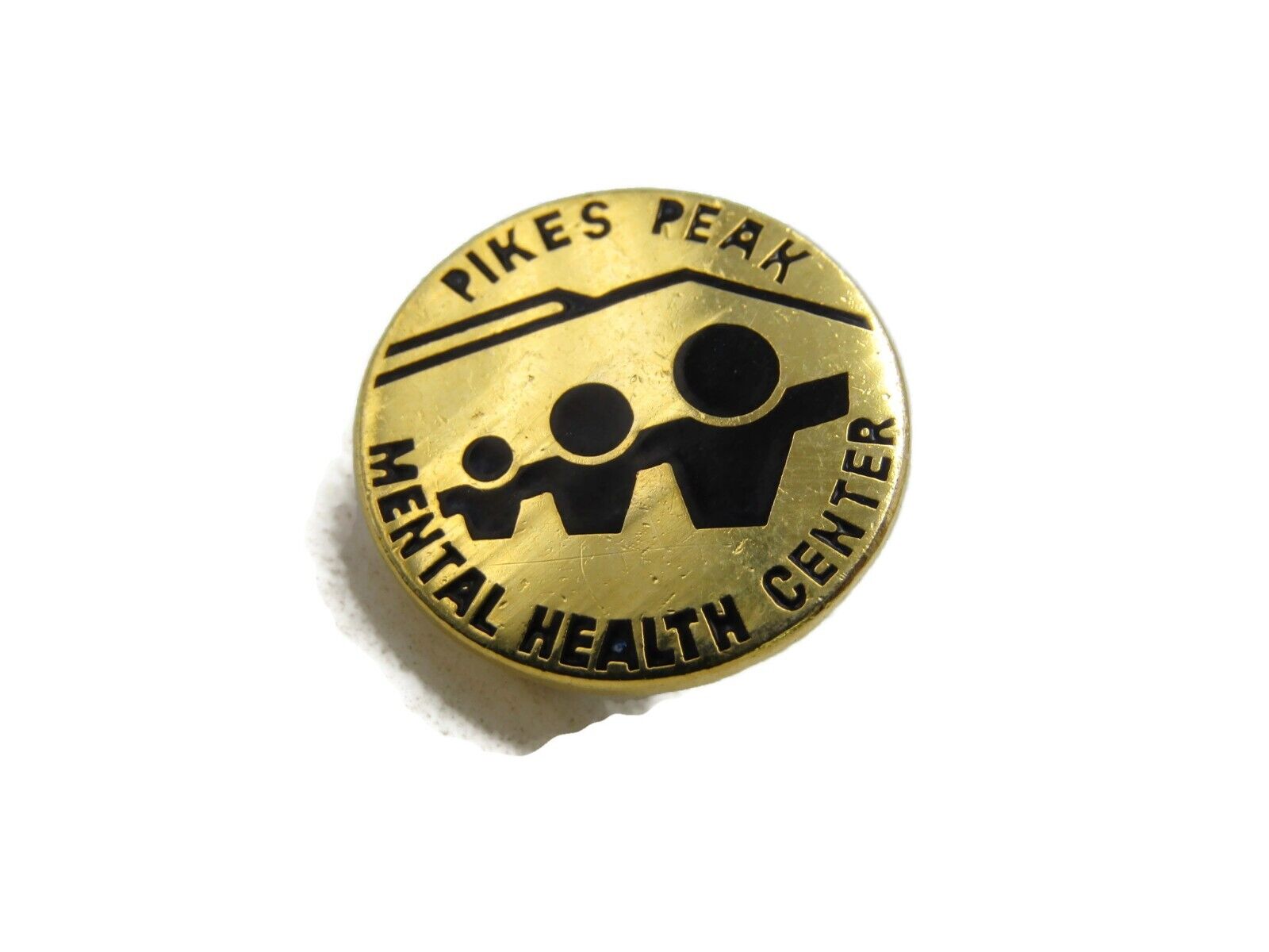 Pikes Peak Mental Health Center Pin Black & Gold Tone
