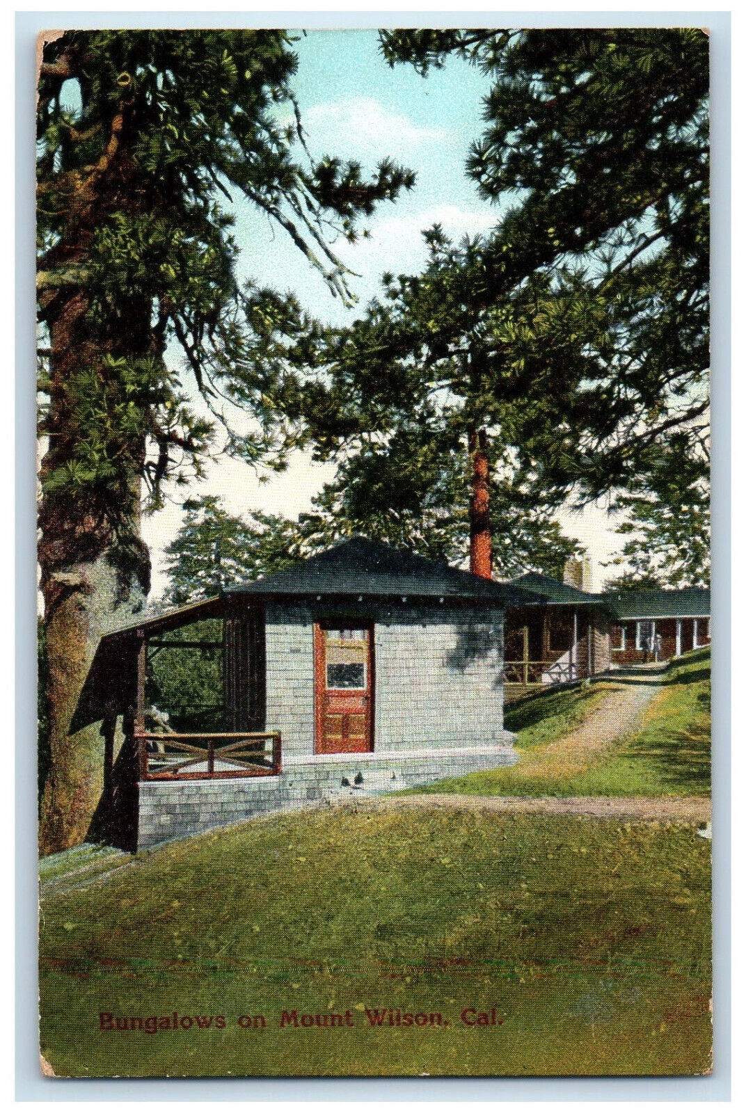 1909 Bungalows on Mount Wilson California CA Antique Posted Postcard