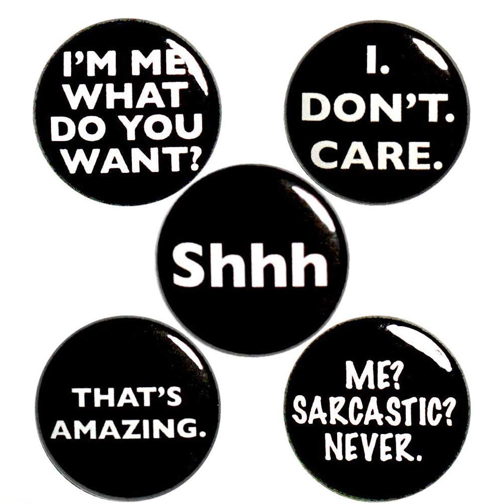 Sarcastic Pin Buttons For Backpacks Jackets Lapel Pin 5 Pack Teen Gift 1\