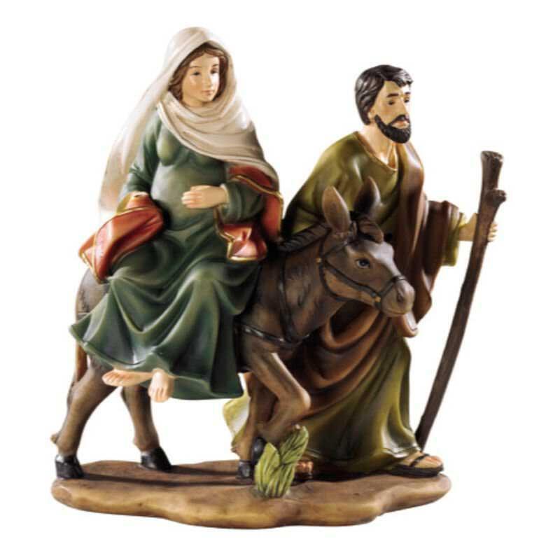The Journey To Bethlehem Figurine Virgin Mary and Joseph Traveling to Bethlehem