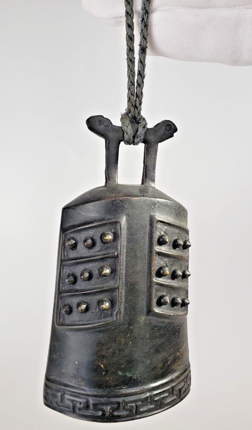 Japanese Antique Brass hanging Bell Buddhism Orin Buddhist