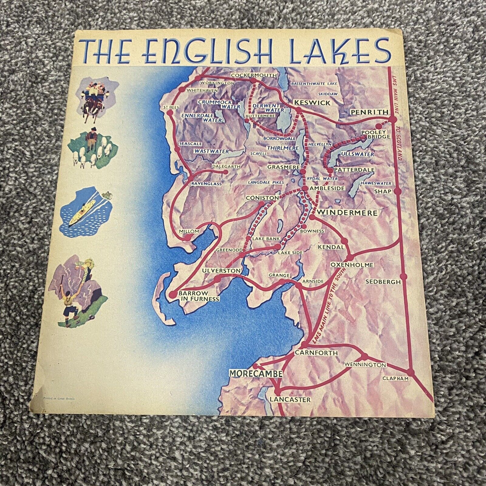 1930s The English Lakes Europe Travel Brochure British Railways