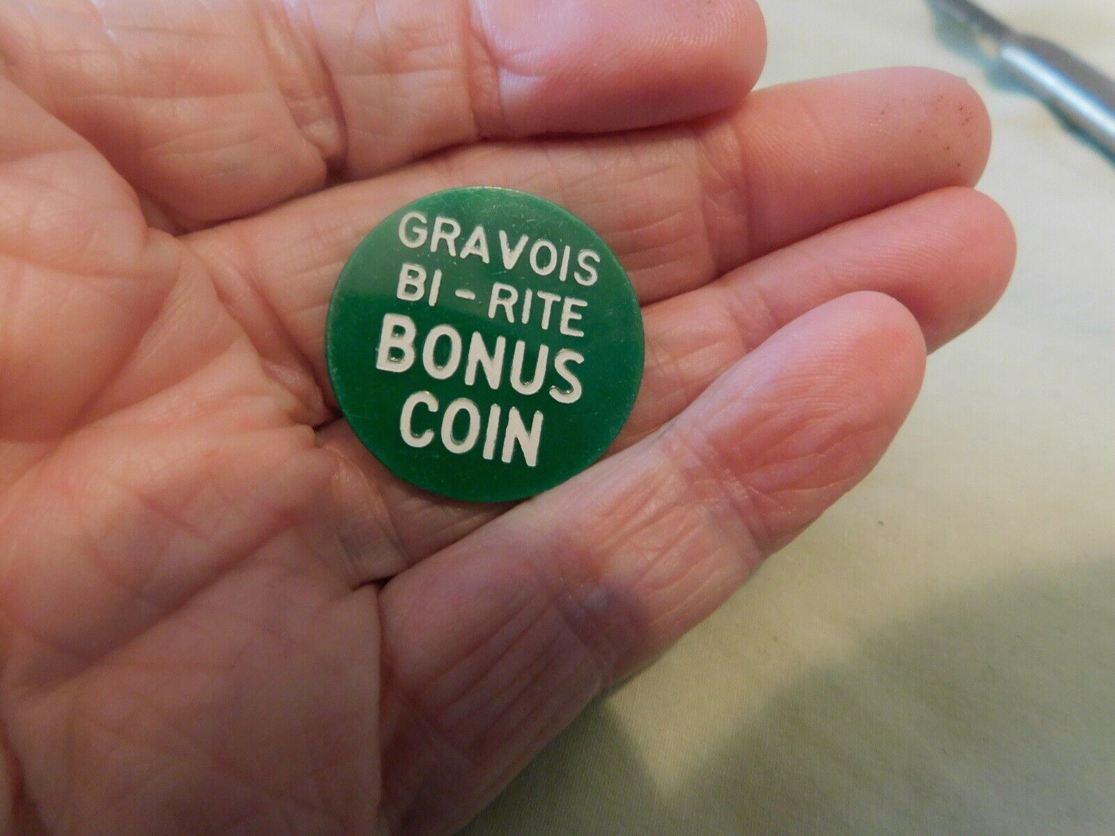 Gravois Bi-Rite Bonus Coin  Green Color St Louis Mo 