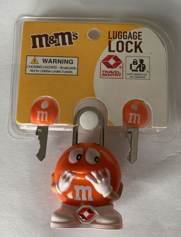 M&M\'s World Character Orange Luggage Lock With 2 Keys New Sealed