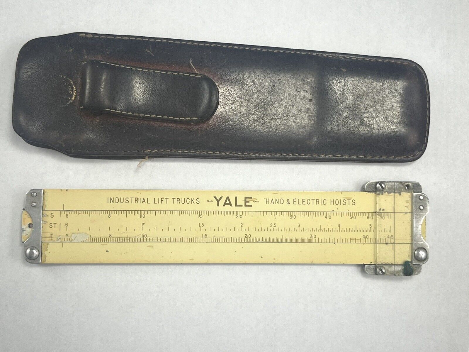 Vintage 38 Pickett Slide Rule + Leather Case 6\
