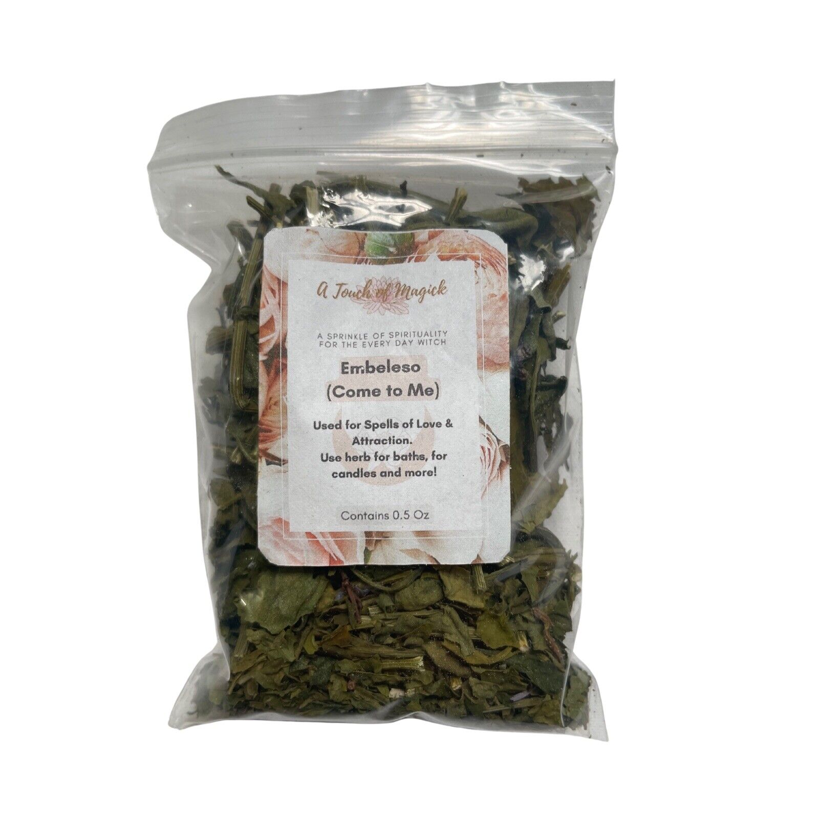 Embeleso / Ven a Mi (Come to Me) Dried Herb 0.5 OZ for Attraction and Love Work 