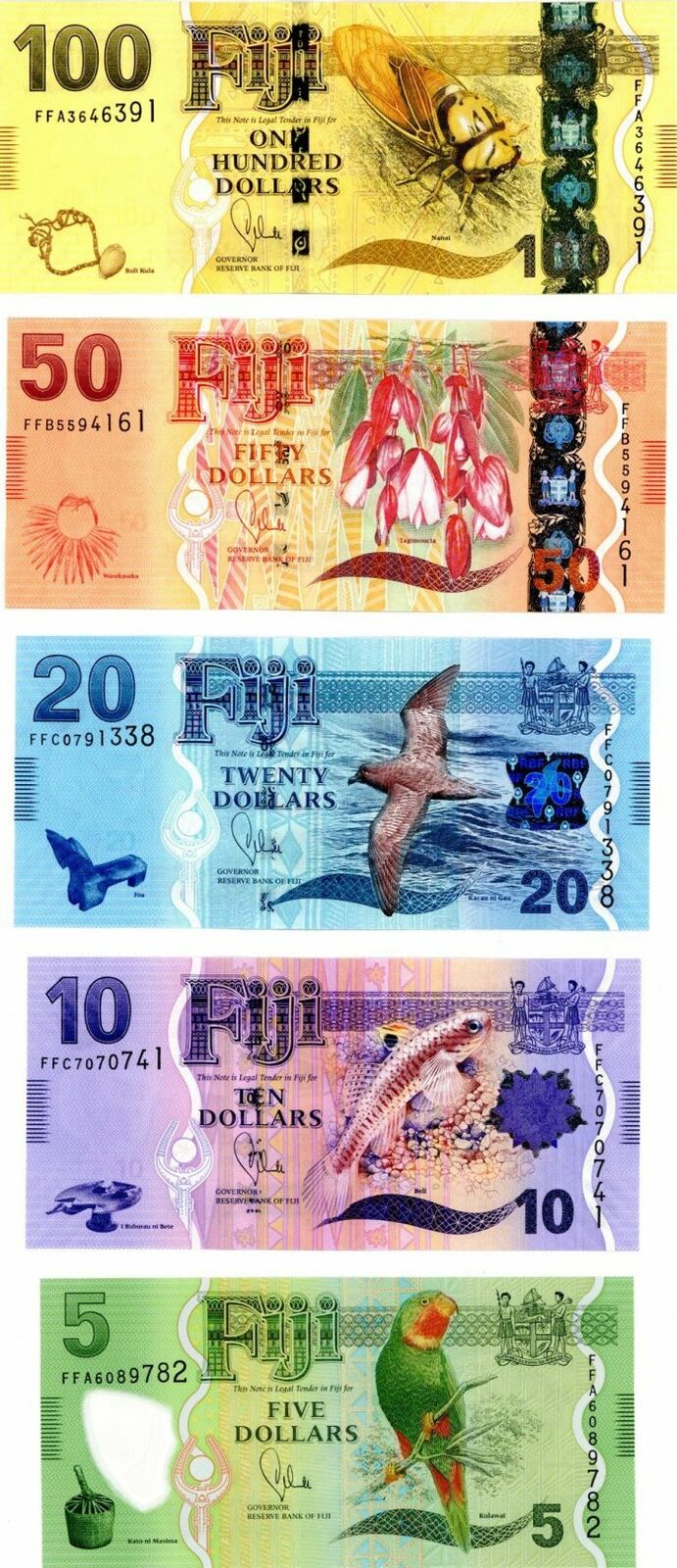 Fiji - P-Set - Foreign Paper Money - Paper Money - Foreign
