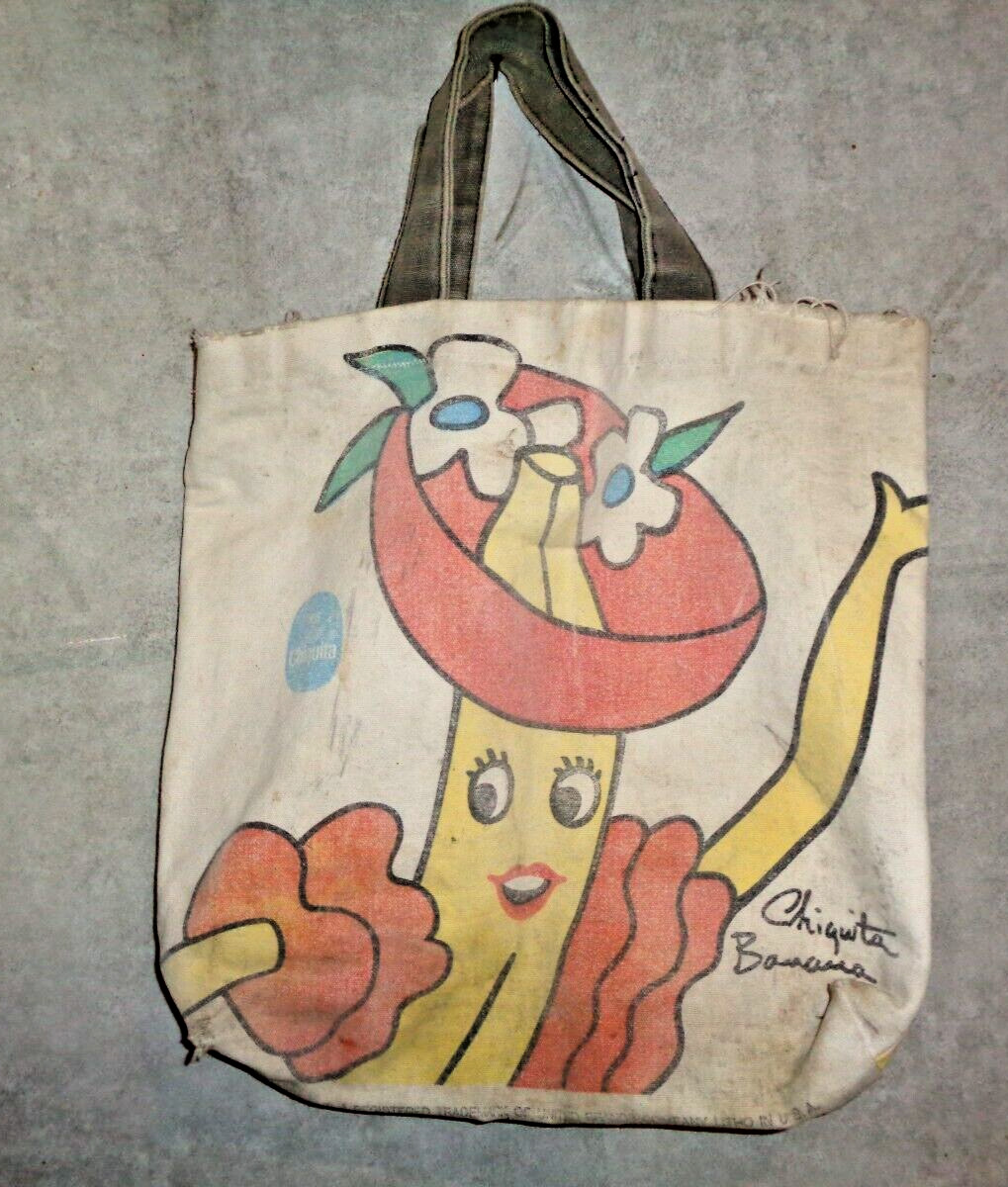 Chiquita Banana Canvas Two Handle Tote Vintage, Book Bag *****