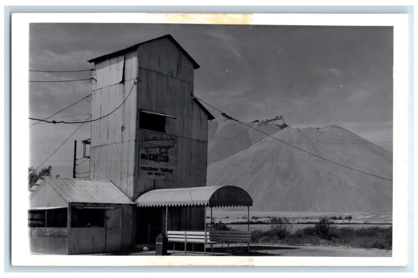 c1950\'s Strataca Salt Mine Tour Hutchinson Kansas KS Vintage RPPC Photo Postcard