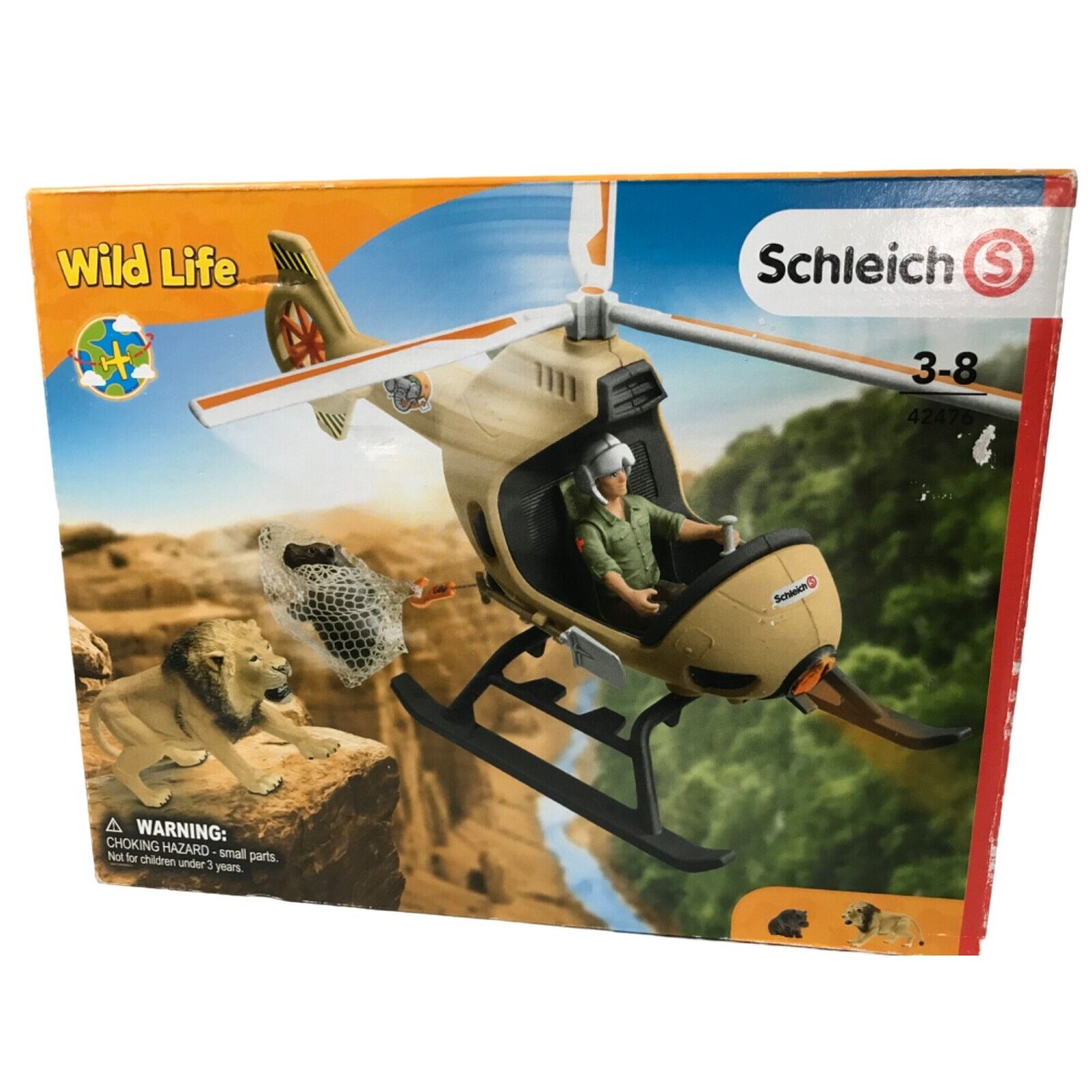 SCHLEICH ANIMAL RESCUE HELICOPTER SEARCH AND RESCUE 42476 TOY Ages 3-8