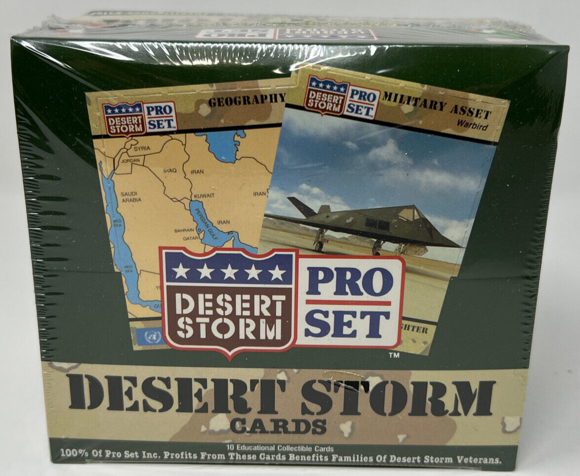 Pro Set 1991 Desert Storm Military Trading Cards - New Unopened Sealed Vintage