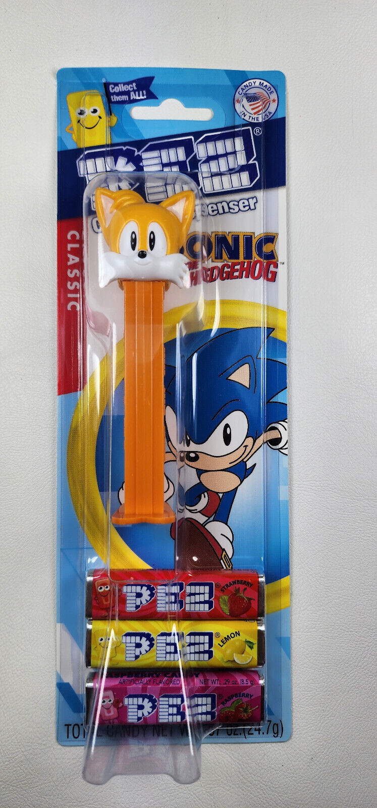 SONIC THE HEDGEHOG Pez Dispenser TAILS  [Carded] Released 2022 blister pack NEW