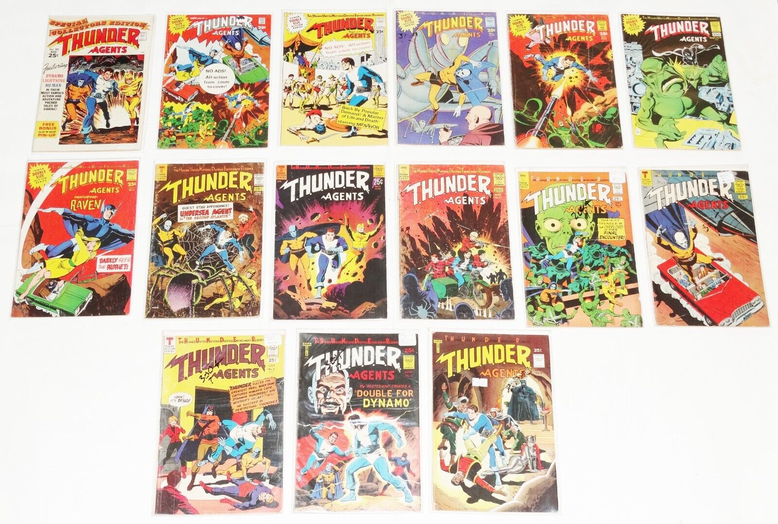 Thunder Agents Comic Lot #4-9, 11, 12, 14-20 GD\\VG 1966 Tower Comics